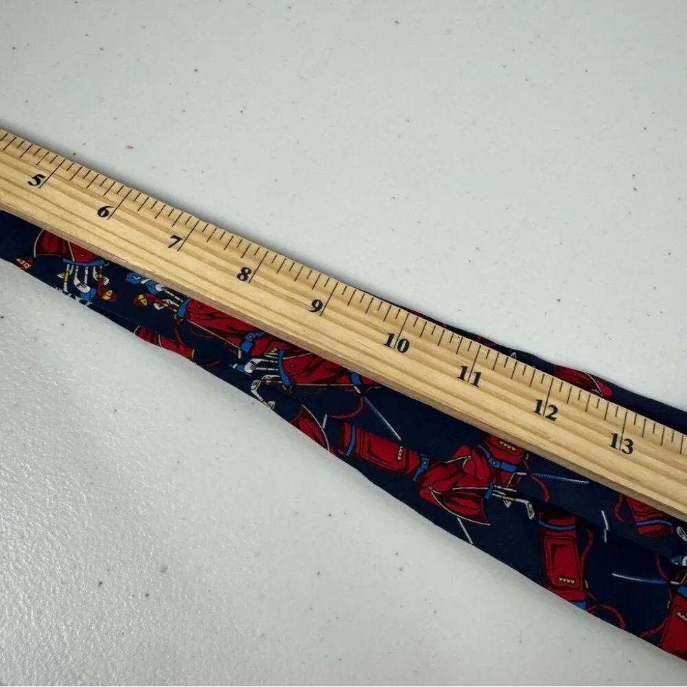 Arturo Nucci Silk Golf Novelty Tie Navy Red Golf Bag Print Necktie Funky Style